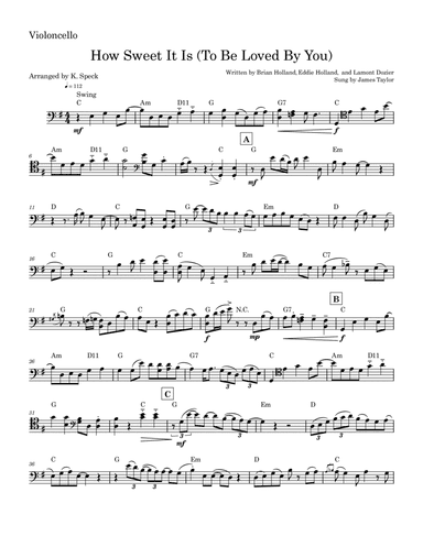 How Sweet It Is (to Be Loved By You) (arr. K. Speck)