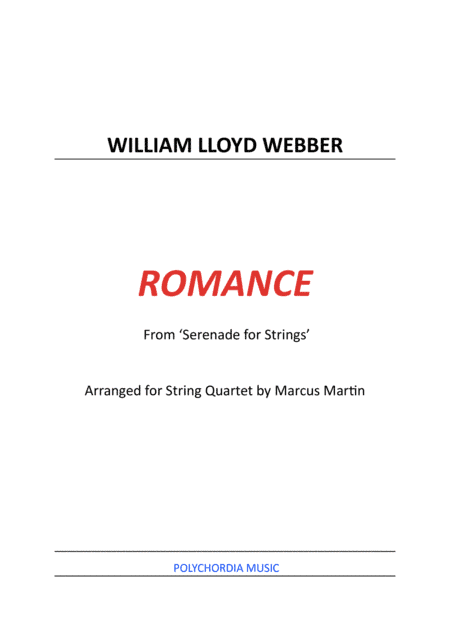 Romance For Organ (arr. Marcus Martin)