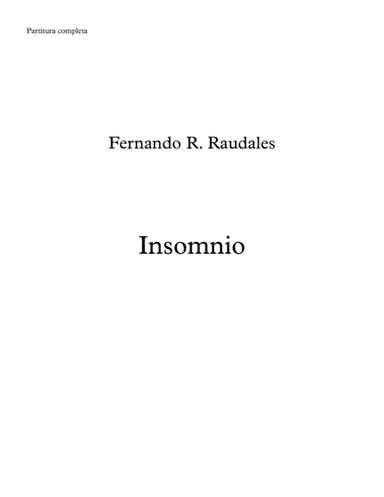 Insomnio - Fernando R. Raudales