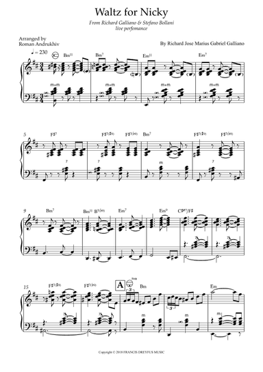 Waltz For Nicky (arr. Roman Andrukhiv)