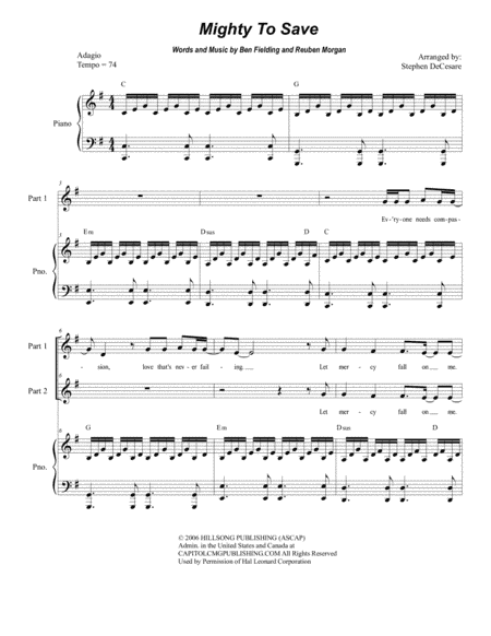 Mighty To Save (arr. Stephen DeCesare)