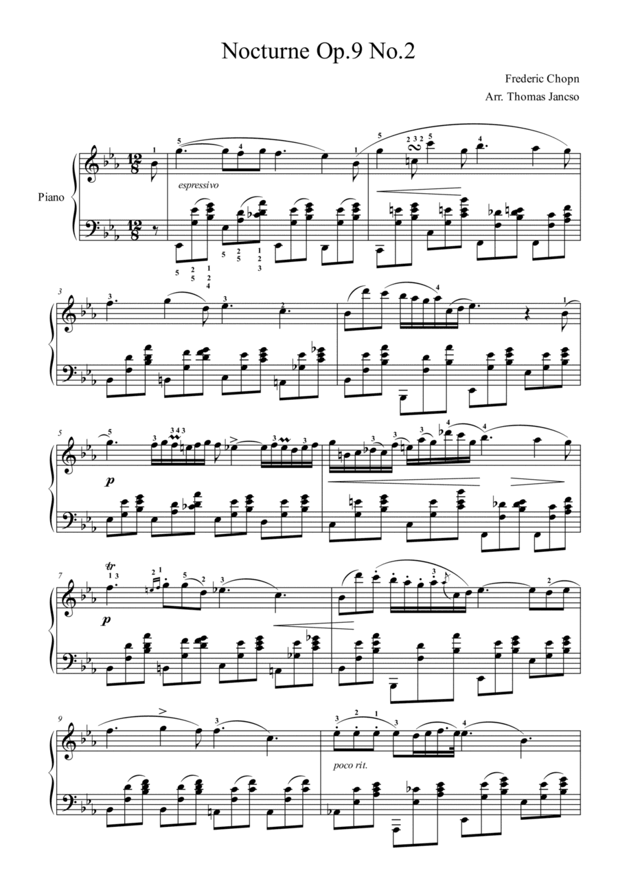 Nocturne Op.9 No.2 (arr. Thomas Jancso)