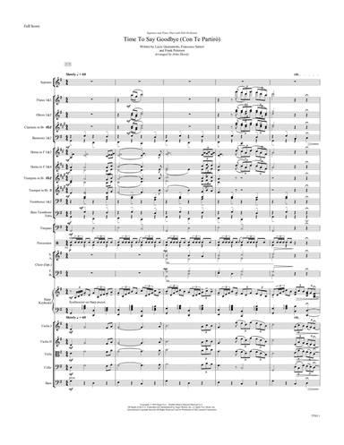 Time To Say Goodbye (arr. John Hoesly)