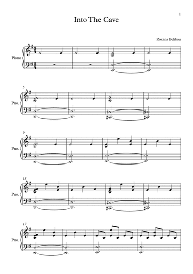 Into The Cave from Unspoken Words Piano Collection