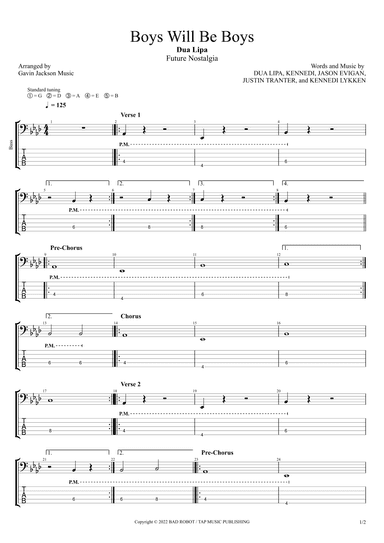Boys Will Be Boys (arr. Gavin Jackson Music)