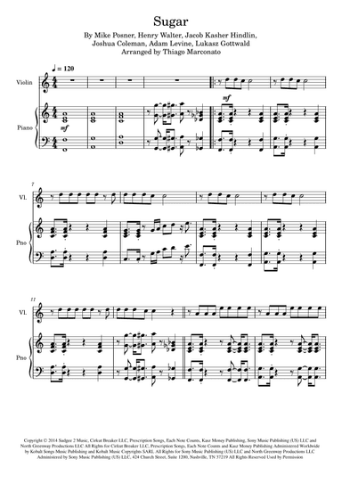 Sugar (arr. Thiago Marconato)