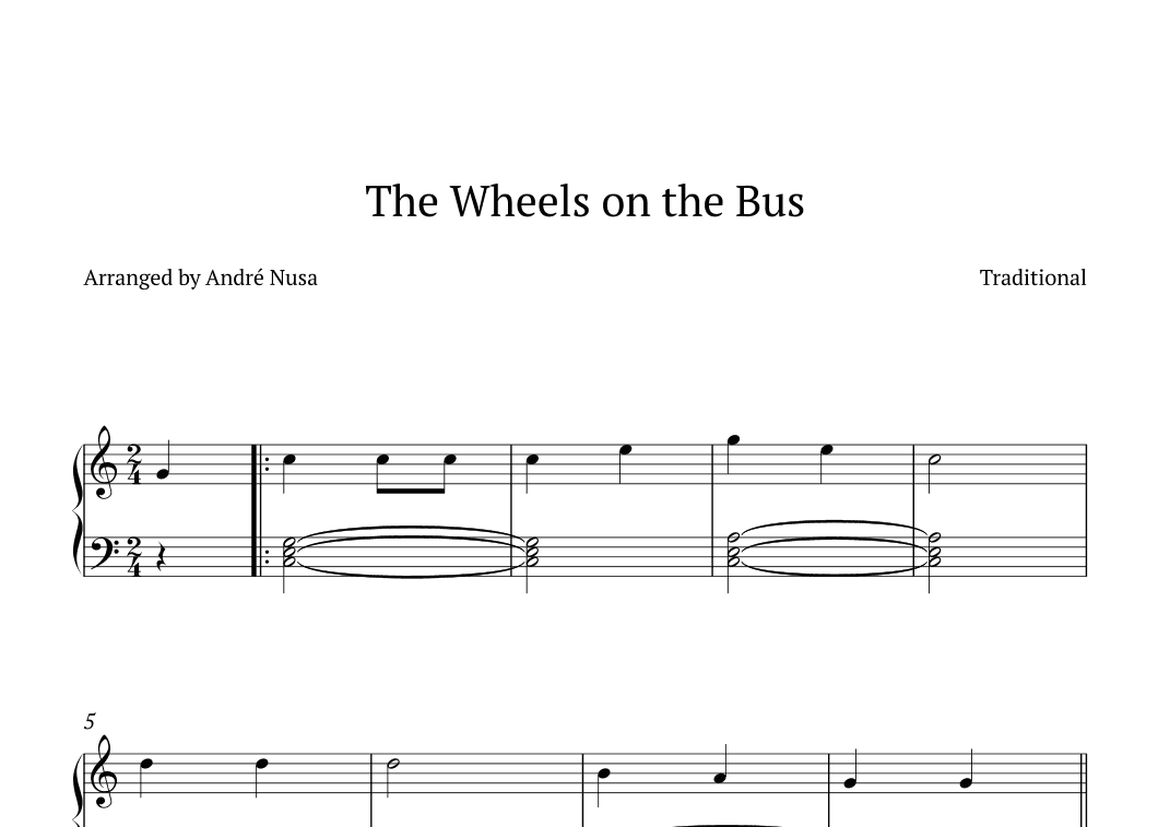 The Wheels on the Bus (arr. André Nusa)