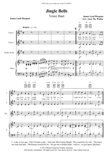 Jingle Bells (arr. Gert Th. Walter)