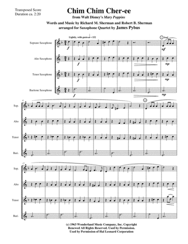 Chim Chim Cher-ee from Walt Disney's MARY POPPINS (arr. James Pybus)