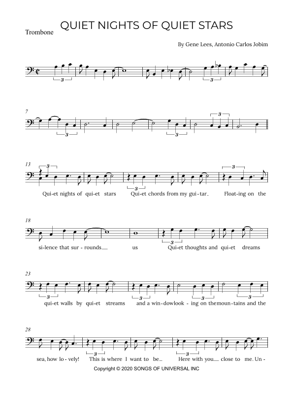 Quiet Nights Of Quiet Stars (arr. Alex Nunes Rodrigues)