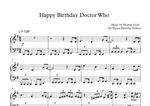 Doctor Who Theme (arr. Elyssa Hinrichs-Nelson)