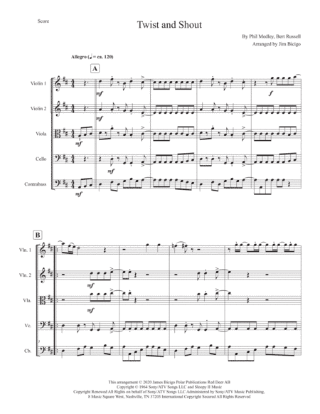 Twist And Shout (arr. Jim Bicigo)