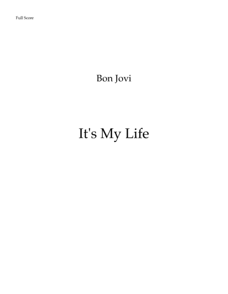 It's My Life (arr. Leandro Cardoso)