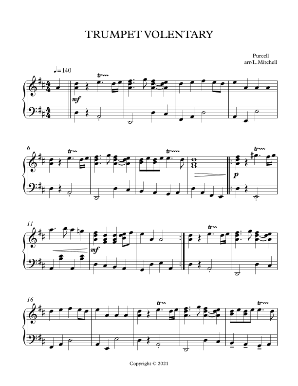 TRUMPET VOLUNTARY (arr. Lee Mitchell)