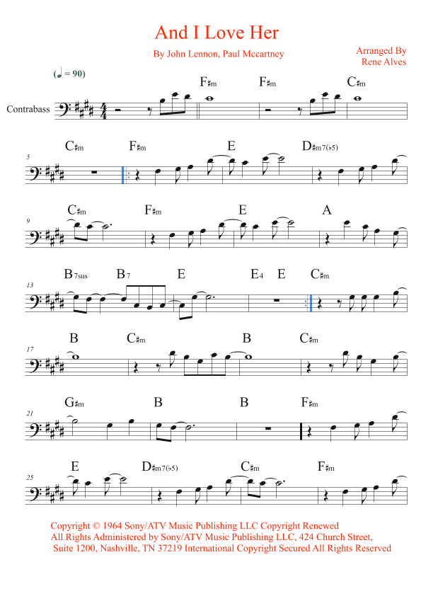 And I Love Her (arr. Rene Alves)