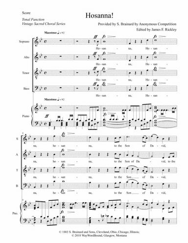 Hosanna! (arr. James F. Rickley)