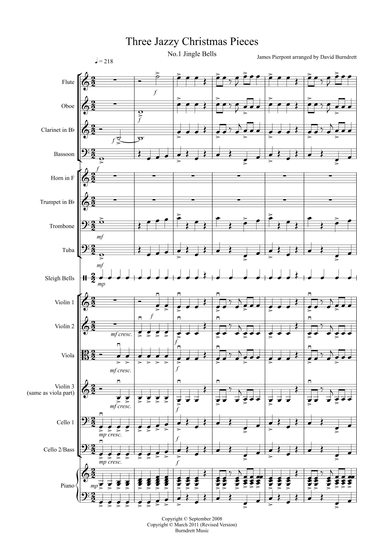 3 Jazzy Christmas Pieces for School Orchestra (arr. David Burndrett)
