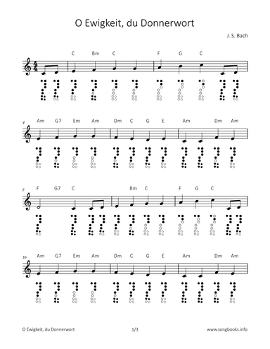 O Ewigkeit, du Donnerwort (arr. songbooks.info)