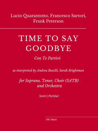 Time To Say Goodbye - Score Only (arr. Flavio Regis Cunha)