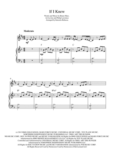 If I Knew (arr. Kaiserin Rebecca)