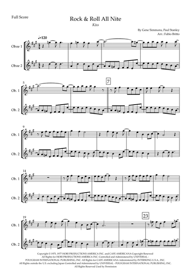 Rock And Roll All Nite (arr. Fabio Britto)