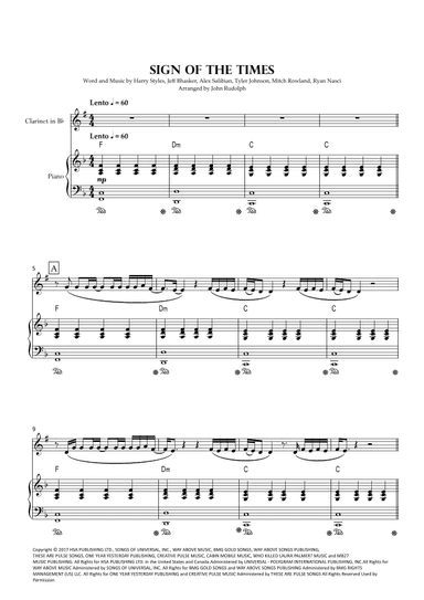 Sign Of The Times (arr. John Rudolph)