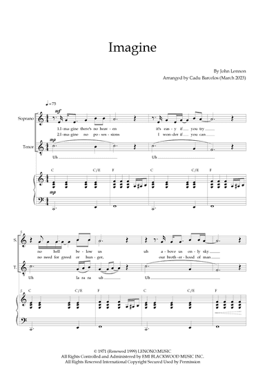 Imagine (arr. Cadu Barcelos)