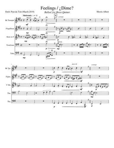 Feelings (?dime?) (arr. Peet du Toit)