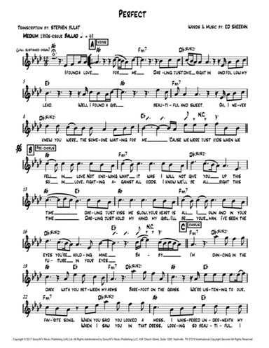 Perfect (arr. Stephen Bulat)