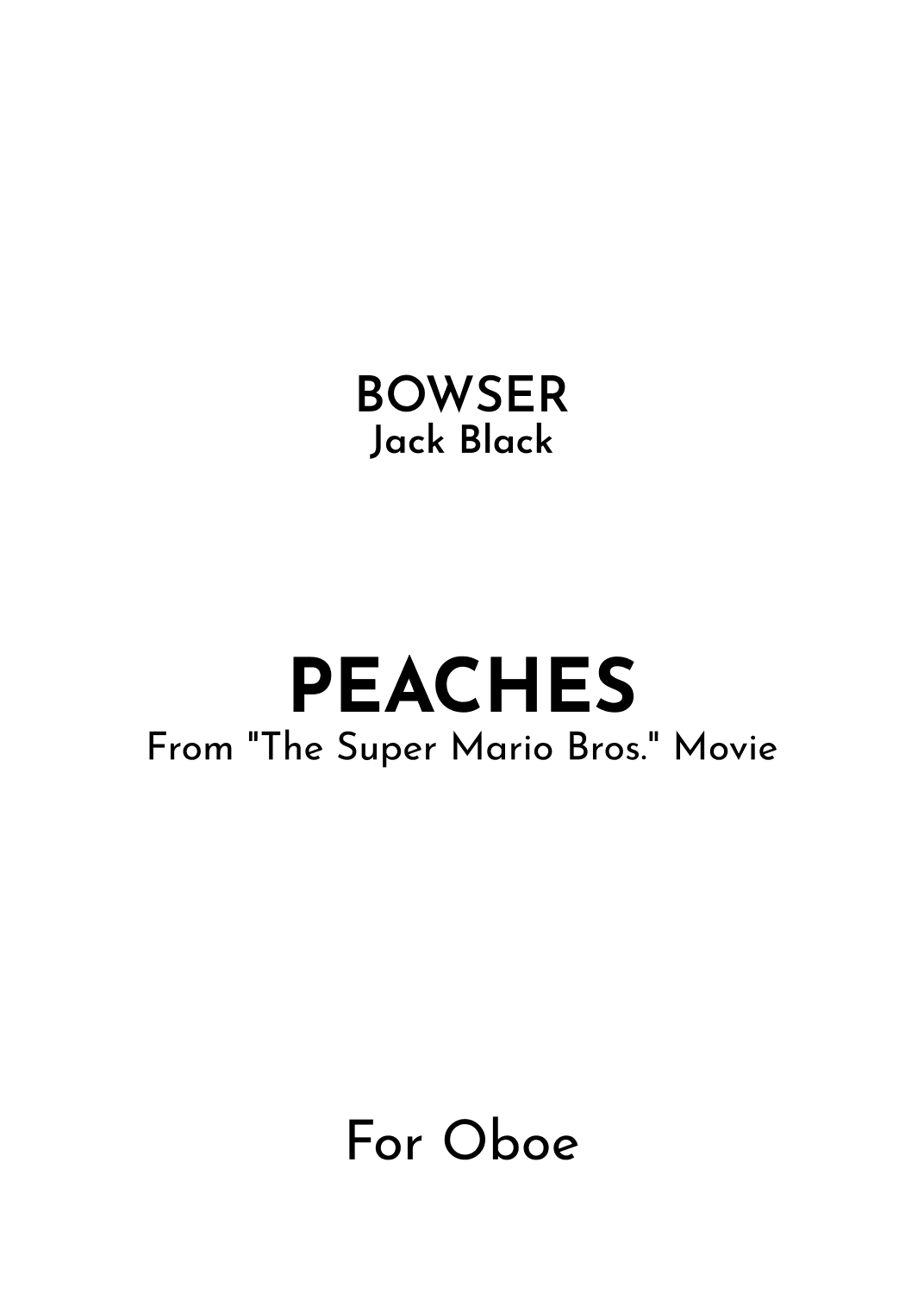 Peaches (arr. Jireh J.)