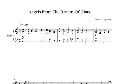 Angels From The Realms Of Glory - James Montgomery (Piano) (arr. Digital Book Music)