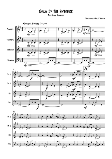 Down By The Riverside - Brass Quartet (arr. Katie Brown)