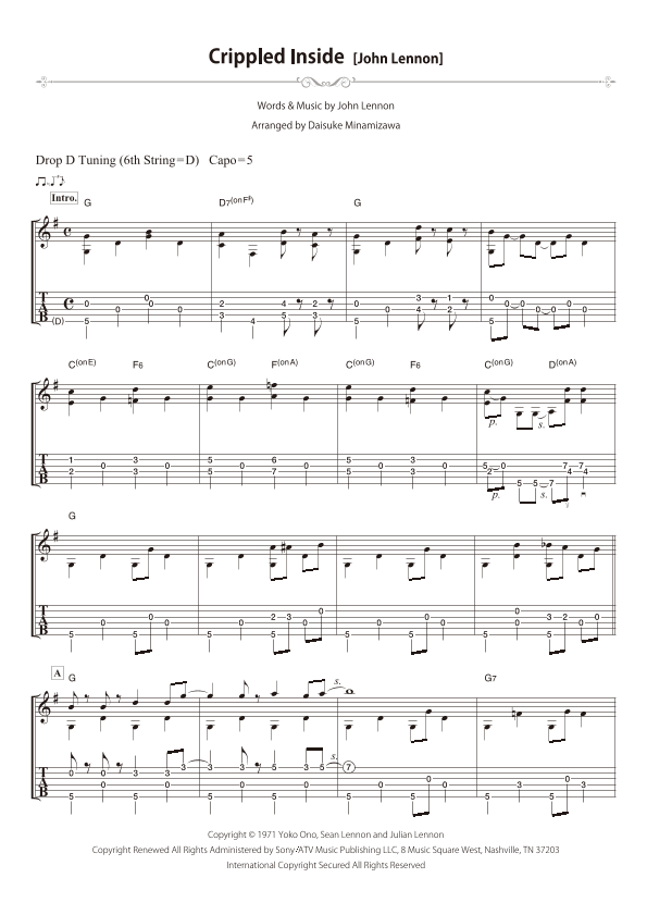 Crippled Inside (arr. Daisuke Minamizawa)