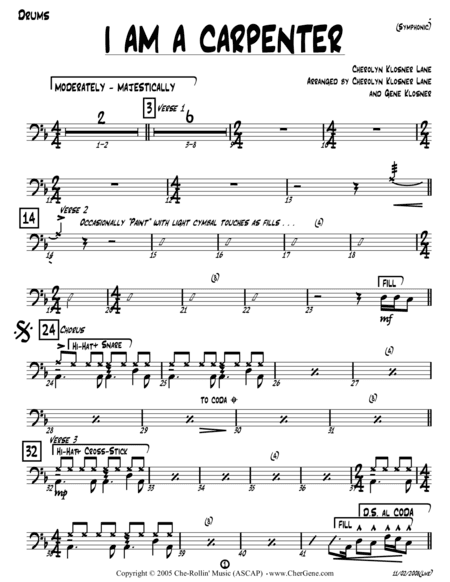 I Am a Carpenter (Joseph's Song) [Drums]
