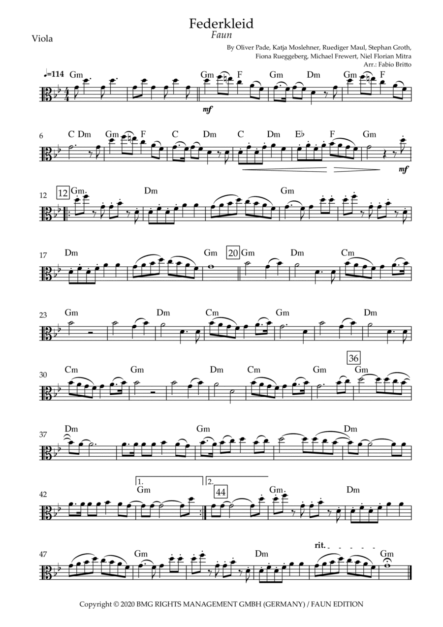 Federkleid (arr. Fabio Britto)