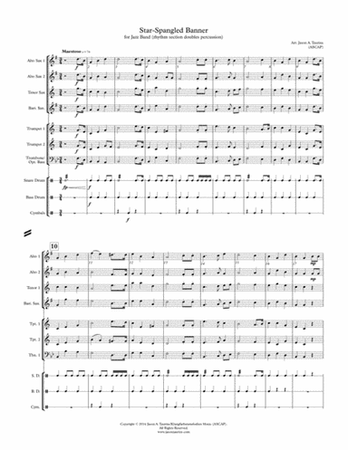 The Star-Spangled Banner (U.S. National Anthem) - for Big Band (arr. Jason A. Taurins)