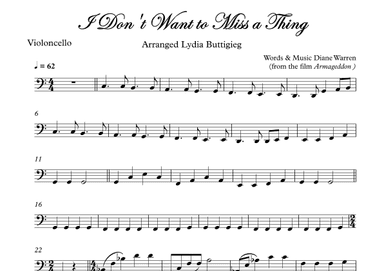 I Don't Want To Miss A Thing (arr. Dr Lydia Buttigieg)