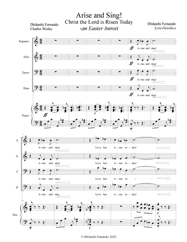 Arise and Sing/Christ the Lord is Risen Today