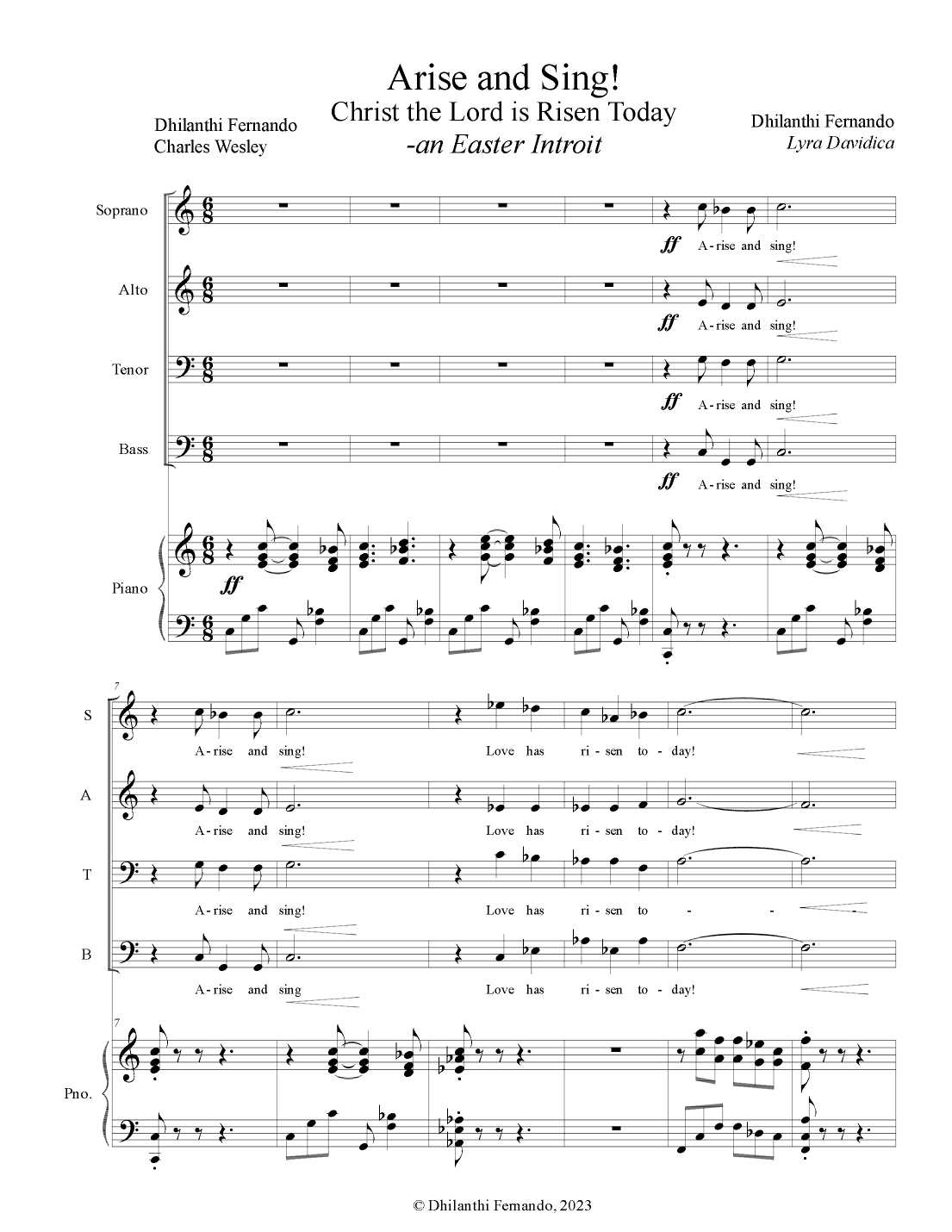 Arise and Sing/Christ the Lord is Risen Today