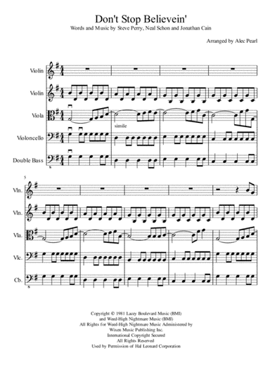 Don't Stop Believin' (arr. Alec Pearl)