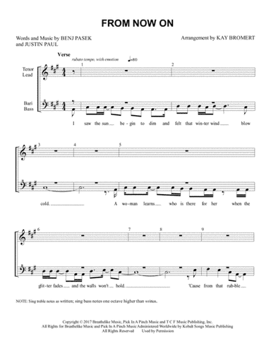 From Now On (arr. Kay Bromert)