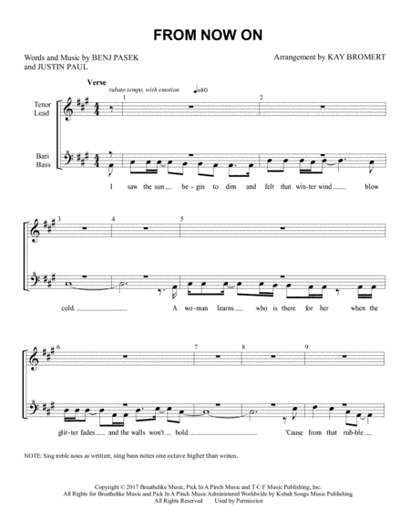 From Now On (arr. Kay Bromert)
