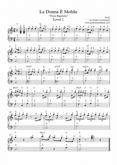 La Donna É Mobile (arr. Pedro Lutterbach)