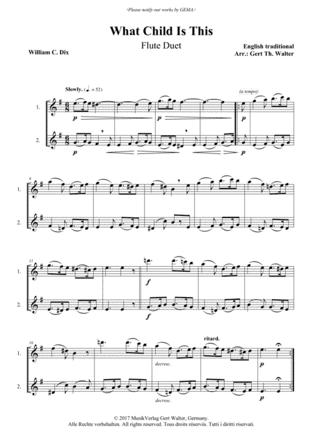 What Child Is This (arr. Gert Th. Walter)