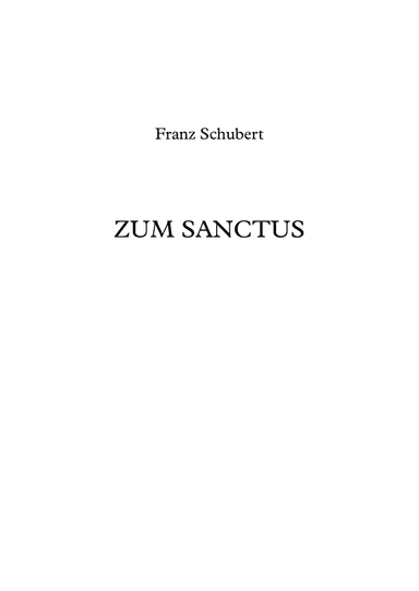 Zum Sanctus - Franz Schubert (arr. Jope)