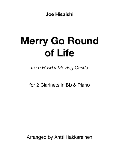 Merry-go-round Of Life (arr. Antti Hakkarainen)