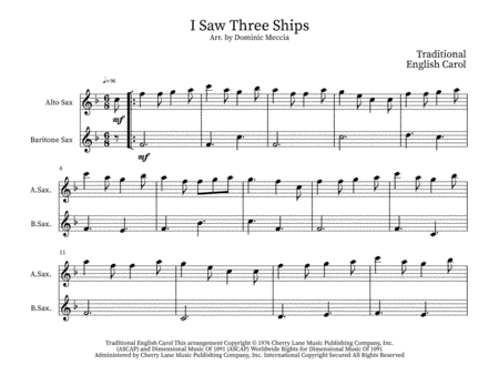 I Saw Three Ships (arr. Dominic Meccia)