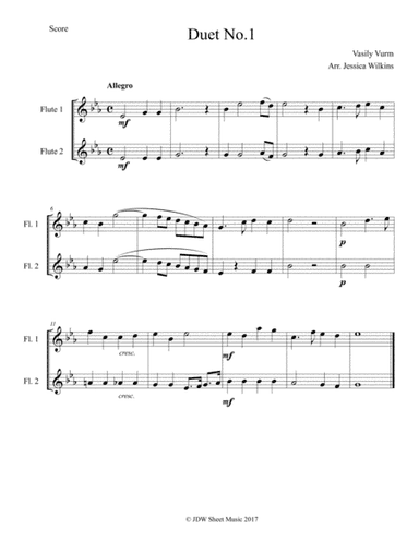 10 Easy Flute Duets (arr. Jessica Wilkins)