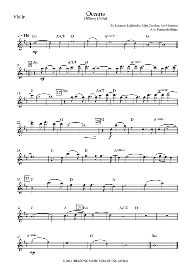 Oceans (where Feet May Fail) (arr. Fernando Britto)