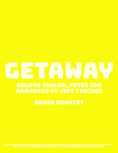 Getaway (arr. Jeff Tincher)